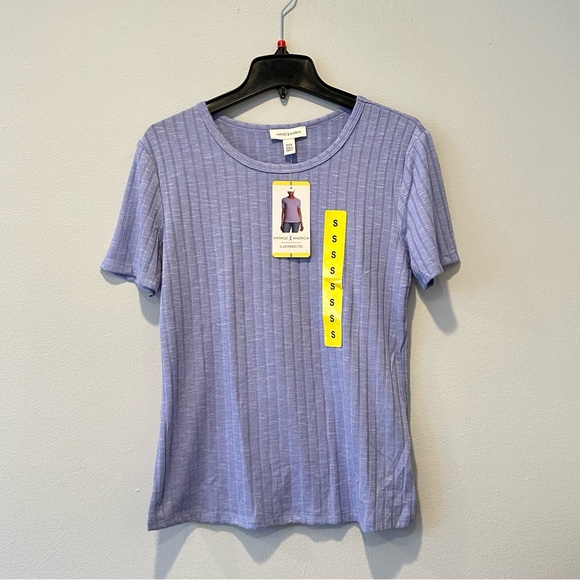 Vintage America Ladies' Slub Ribbed Tees - Picture 6 of 10